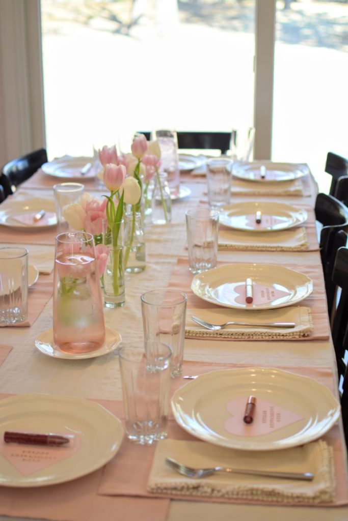 Galentine's Blush Pink Brunch Decorations - The Well Dressed Table